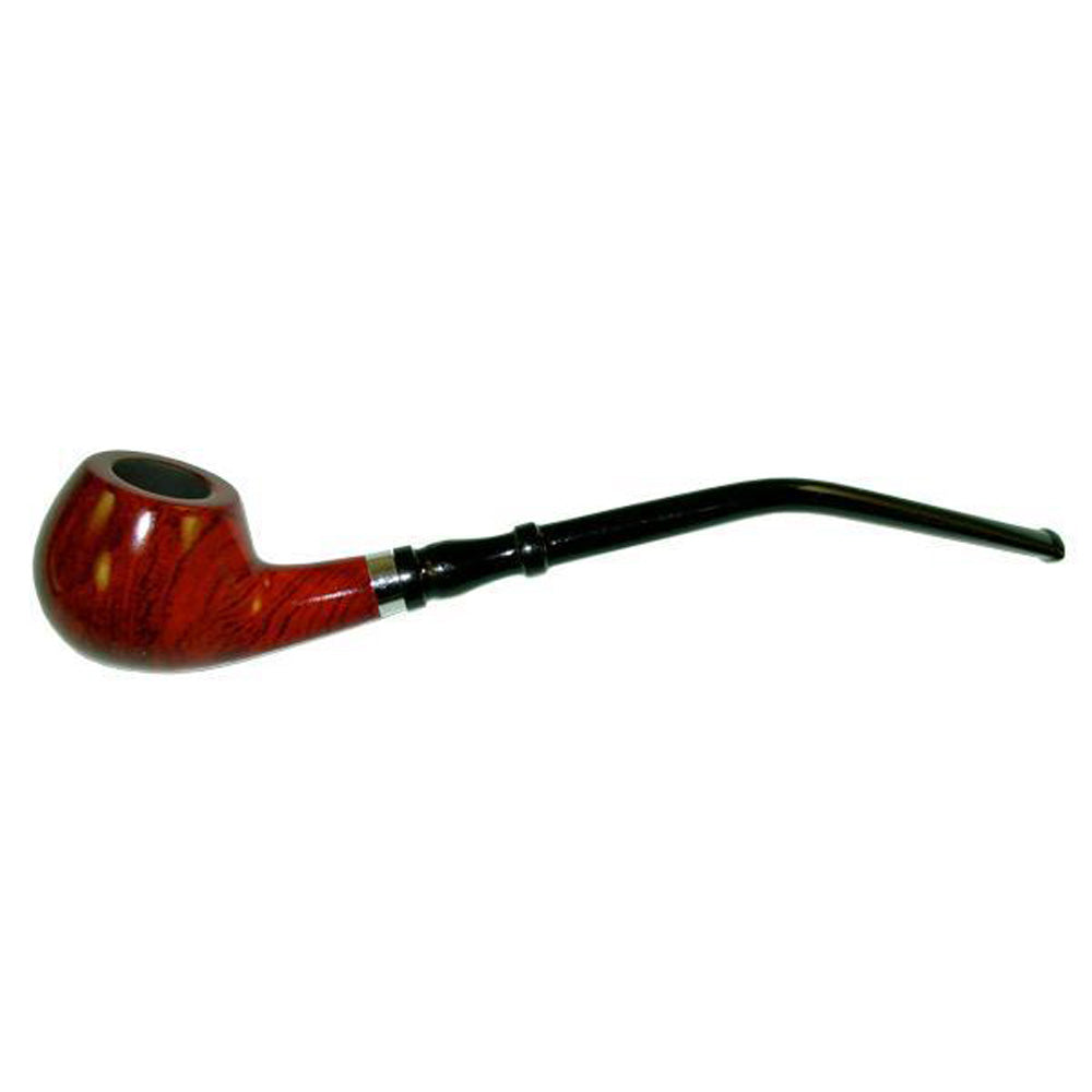 Elegant Churchwarden Pipe with Bent Cherry Wood Stem