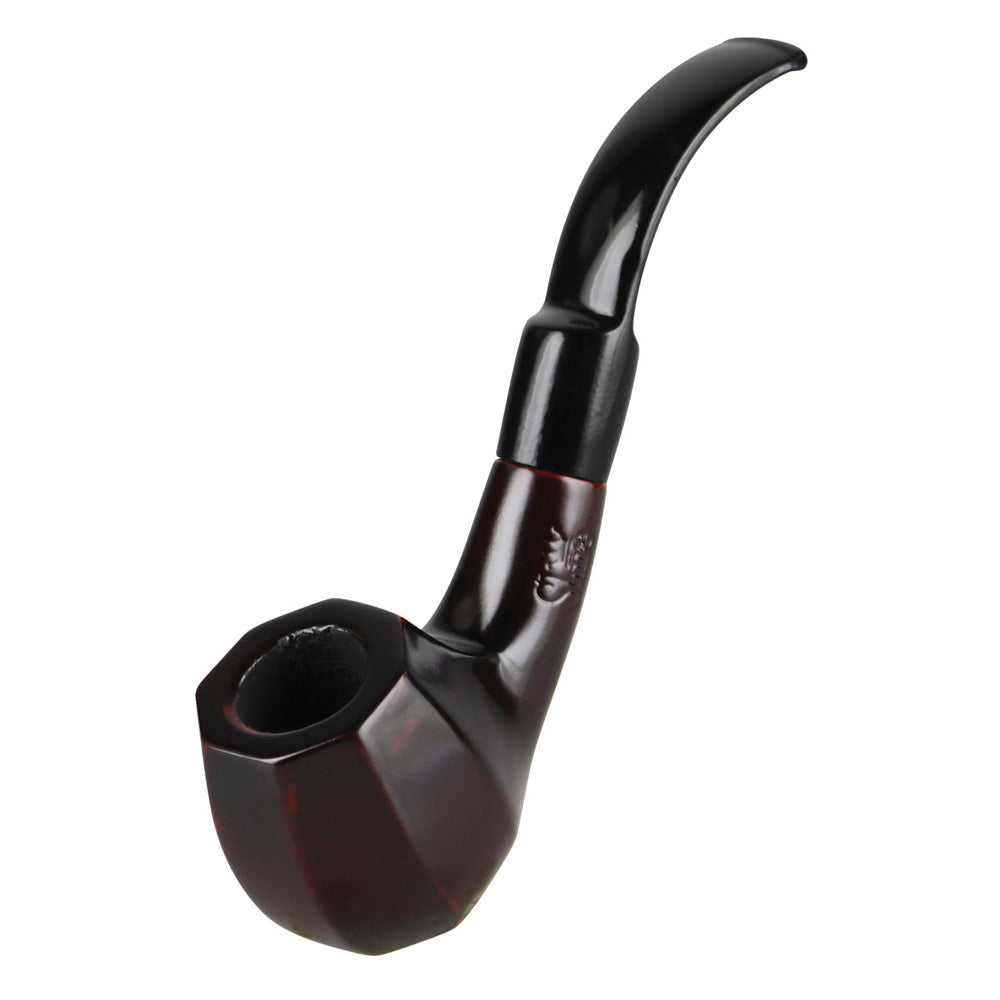 Artisan Octagon Bent Brandy Cherry Wood Pipe