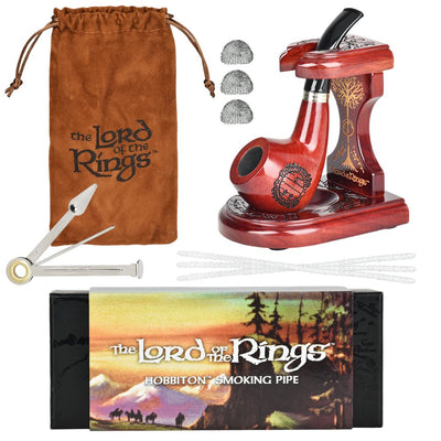 Lord of the Rings Cherry Wood Pipe & Stand Set