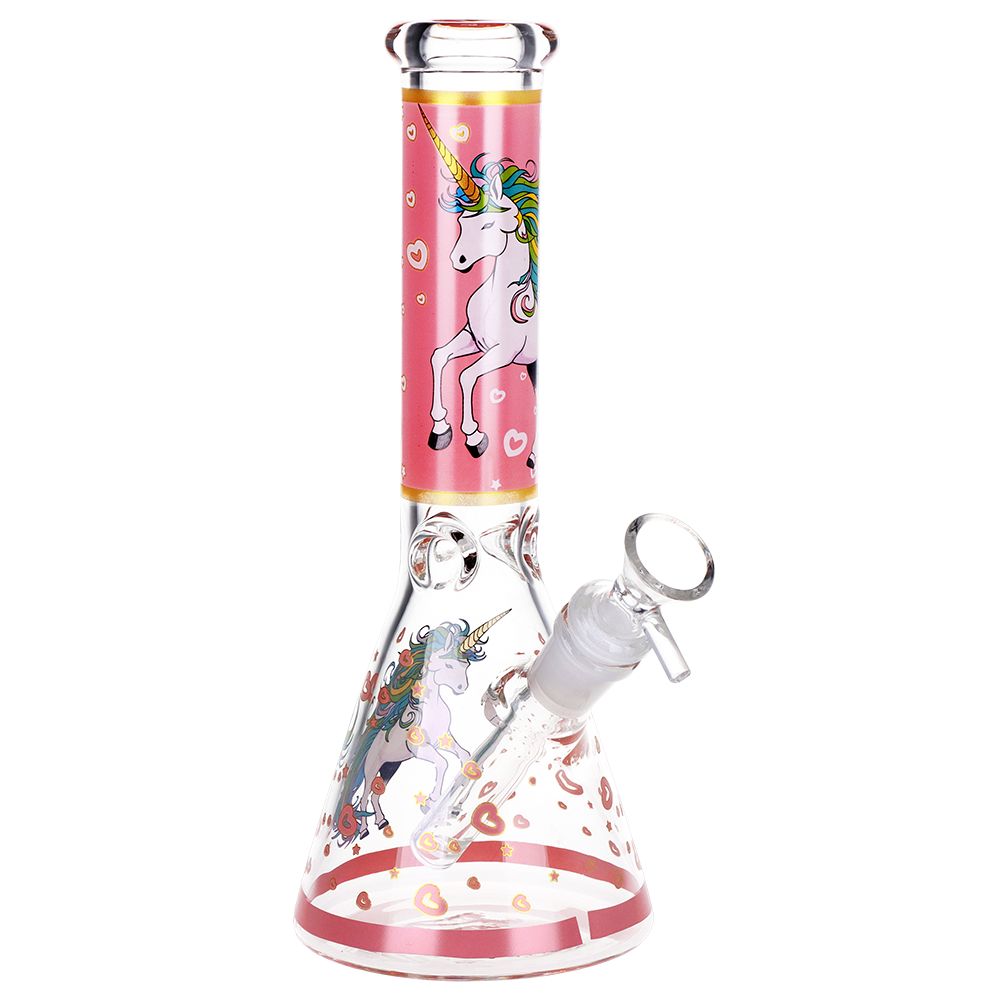 Whimsical Unicorn Beaker Water Pipe - 10 Inch