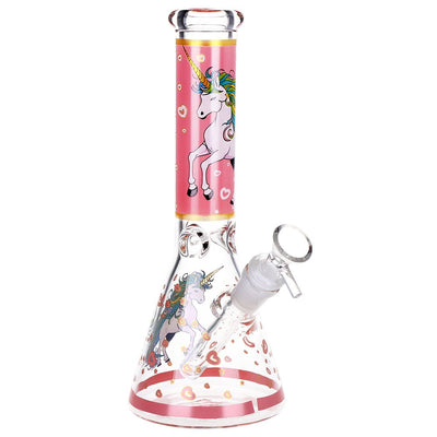 Whimsical Unicorn Beaker Water Pipe - 10 Inch
