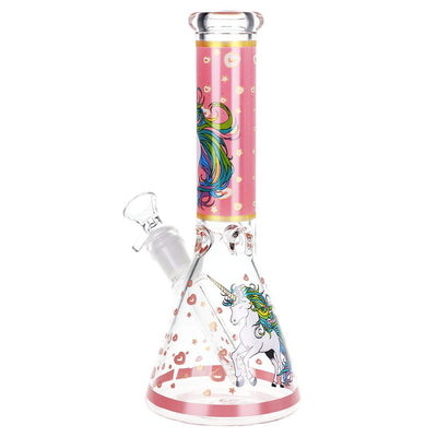 Whimsical Unicorn Beaker Water Pipe - 10 Inch
