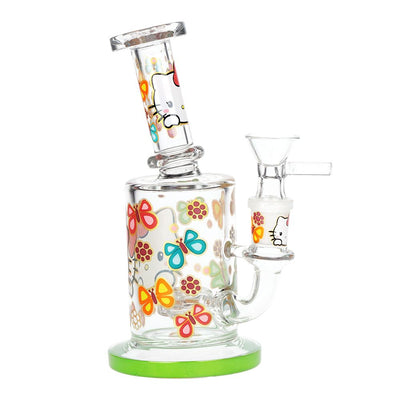 Charming Kitty Glass Water Pipe