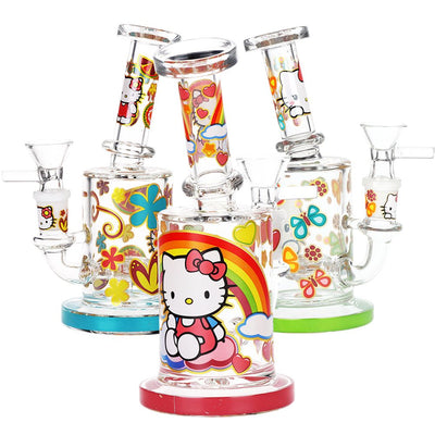 Charming Kitty Glass Water Pipe