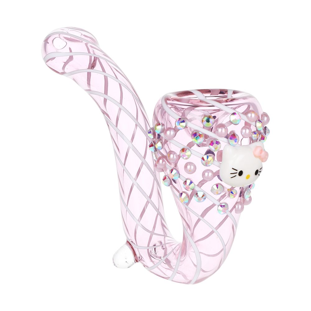 Whimsical Kitty Sherlock Glass Pipe