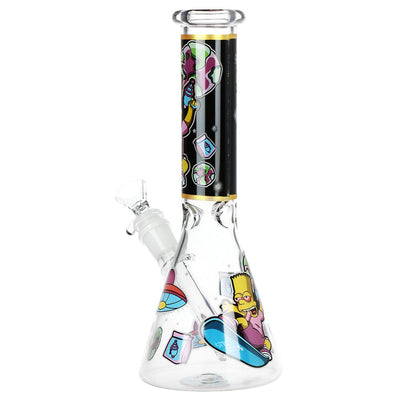 Whimsical Beaker Water Pipe with Glow Accents