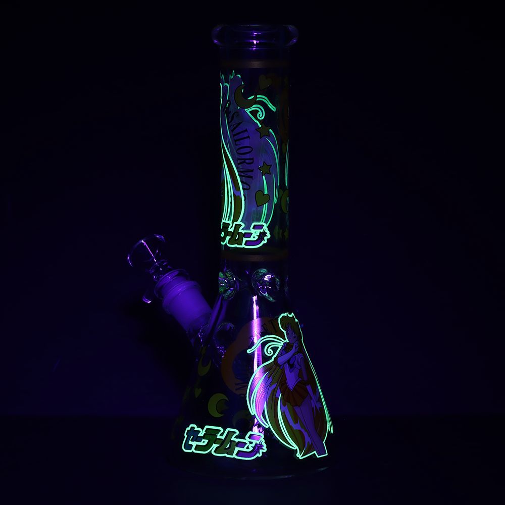 Vibrant Anime Beaker Water Pipe - 10 Inch