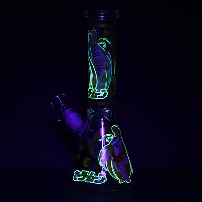 Vibrant Anime Beaker Water Pipe - 10 Inch