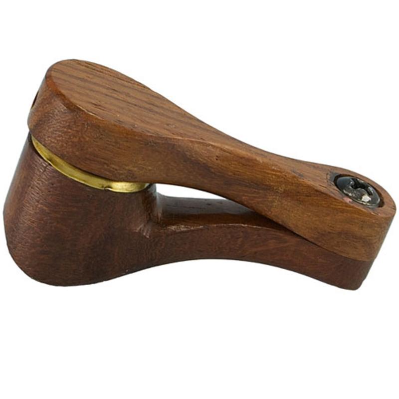 Artisan Swivel Wood Pipe for Herbal Use