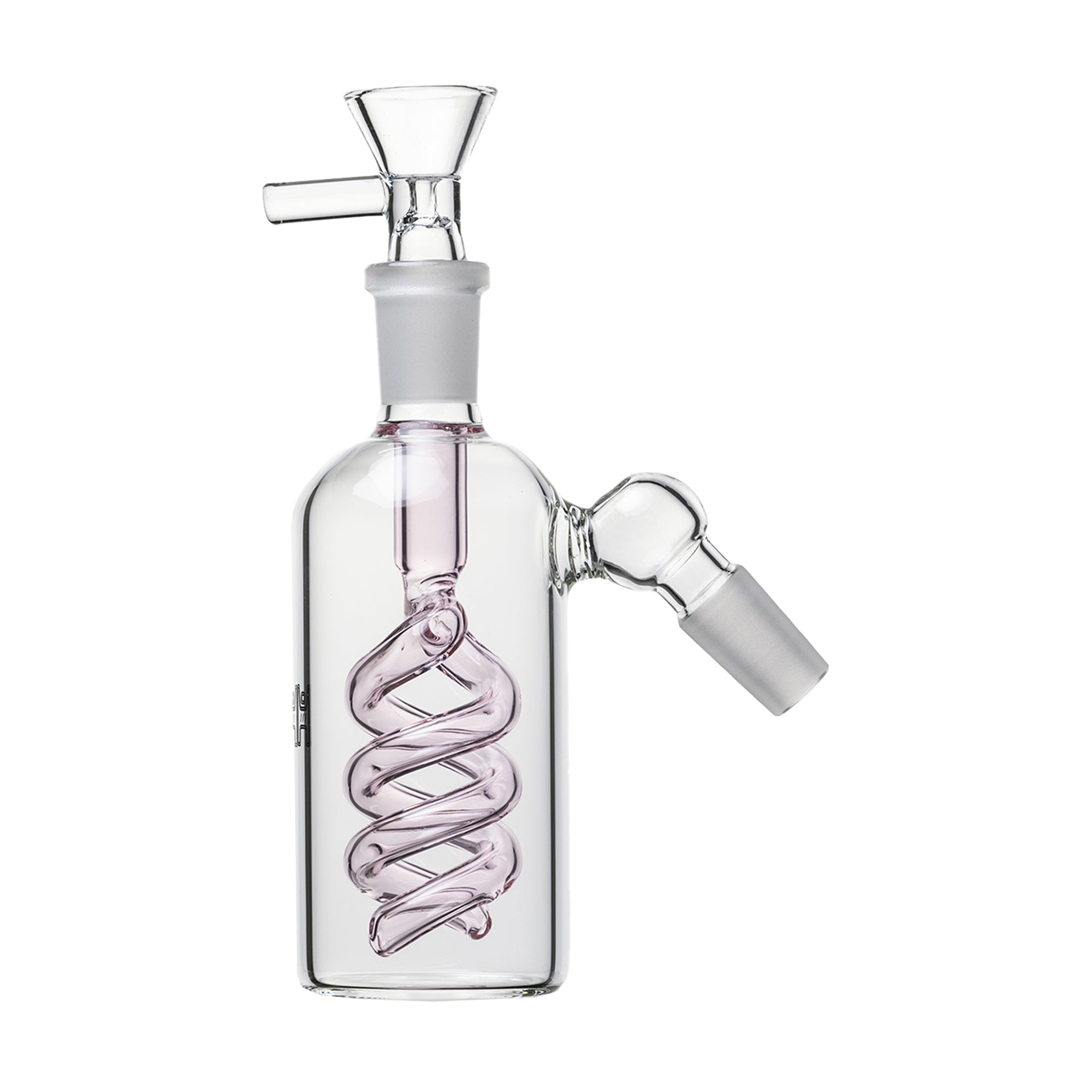 Human Grade Spiral Perc Ash Catcher with Flower Bowl