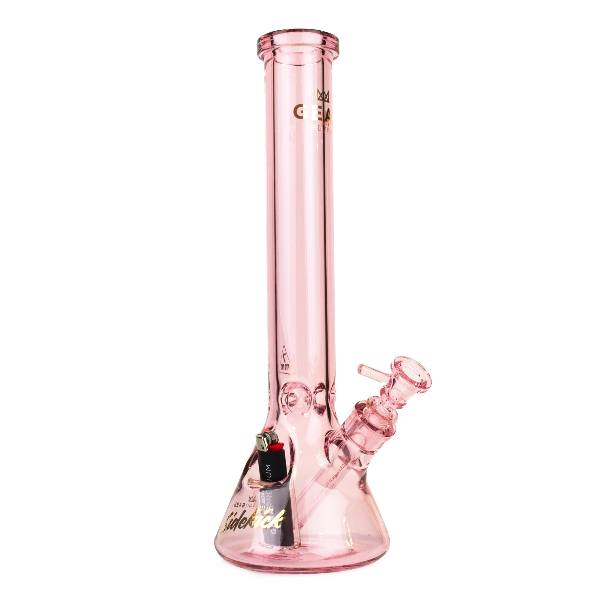 Gear Premium 15" Beaker Water Pipe with Lighter Holster