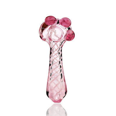 Pink Swirl Glass Hand Pipe, 4.5 Inch
