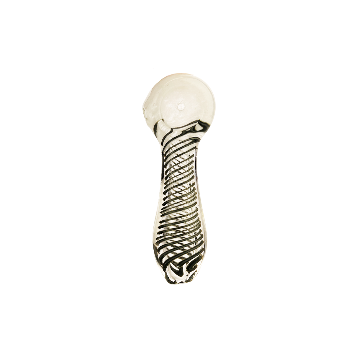 Artisan Glass Spoon Pipe with Spiral Detail