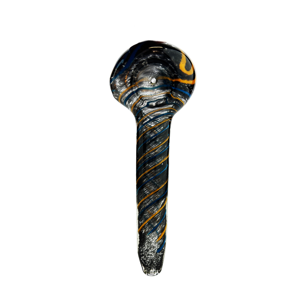 Artisanal 4-Inch Spiral Glass Hand Pipe