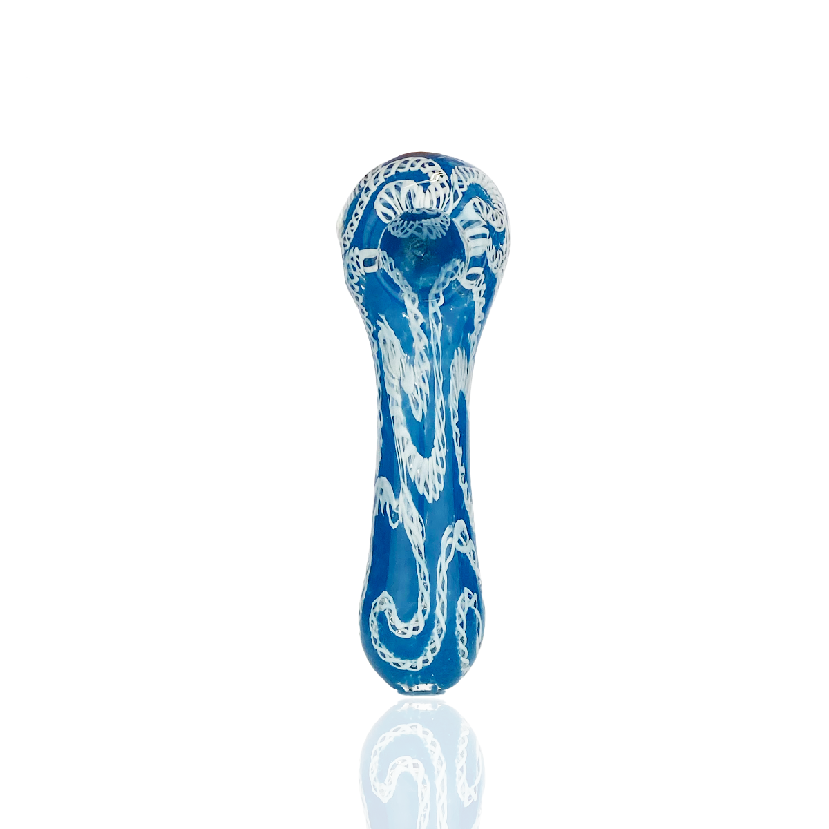 Artisan 4.5" Spoon Pipe with Twisted Frit Glass