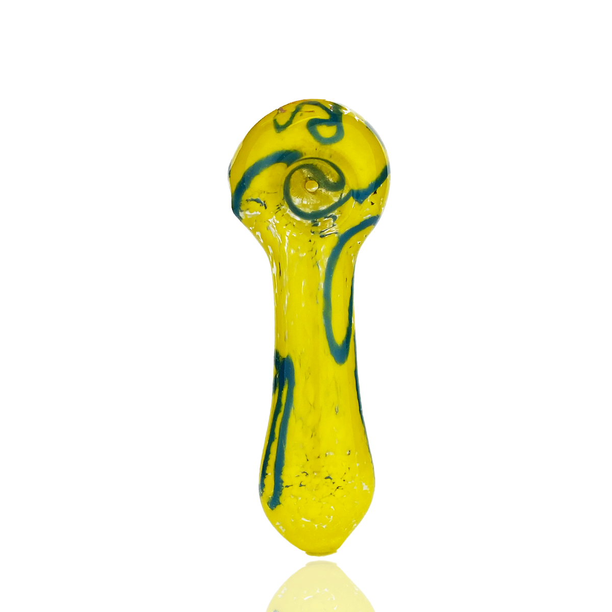 Artisan 4.5" Spoon Pipe with Twisted Frit Glass