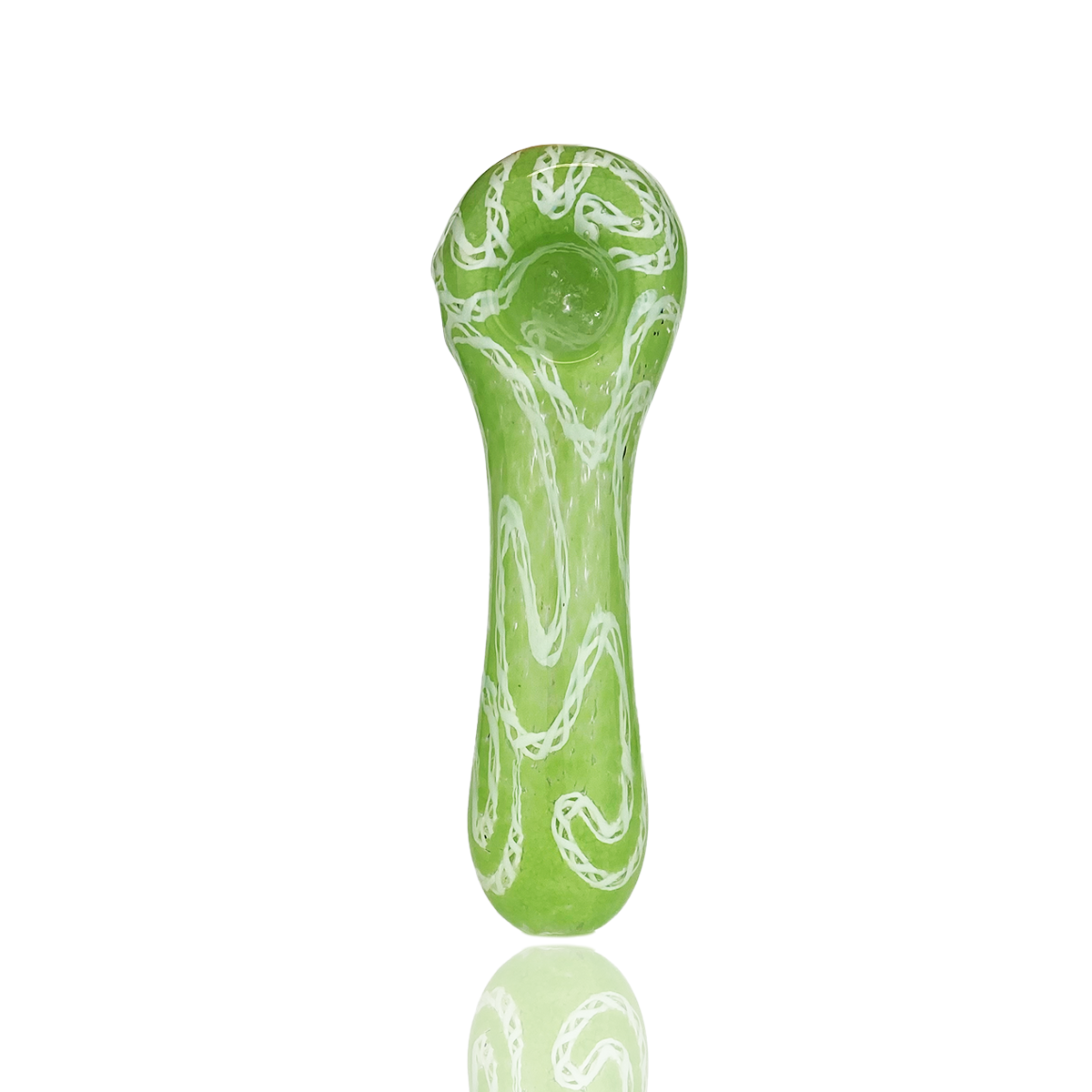 Artisan 4.5" Spoon Pipe with Twisted Frit Glass