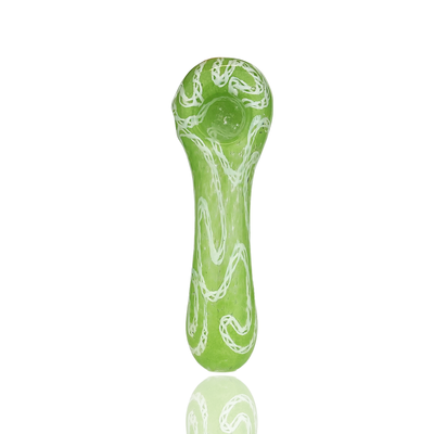 Artisan 4.5" Spoon Pipe with Twisted Frit Glass