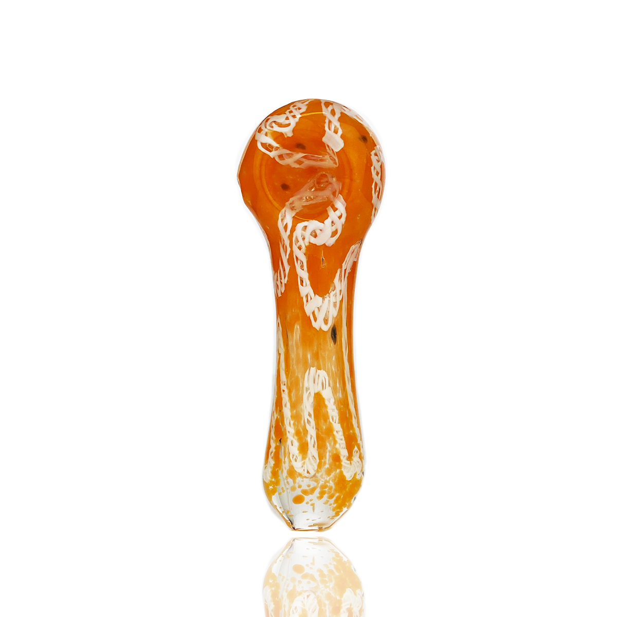 Artisan 4.5" Spoon Pipe with Twisted Frit Glass