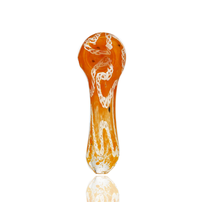 Artisan 4.5" Spoon Pipe with Twisted Frit Glass