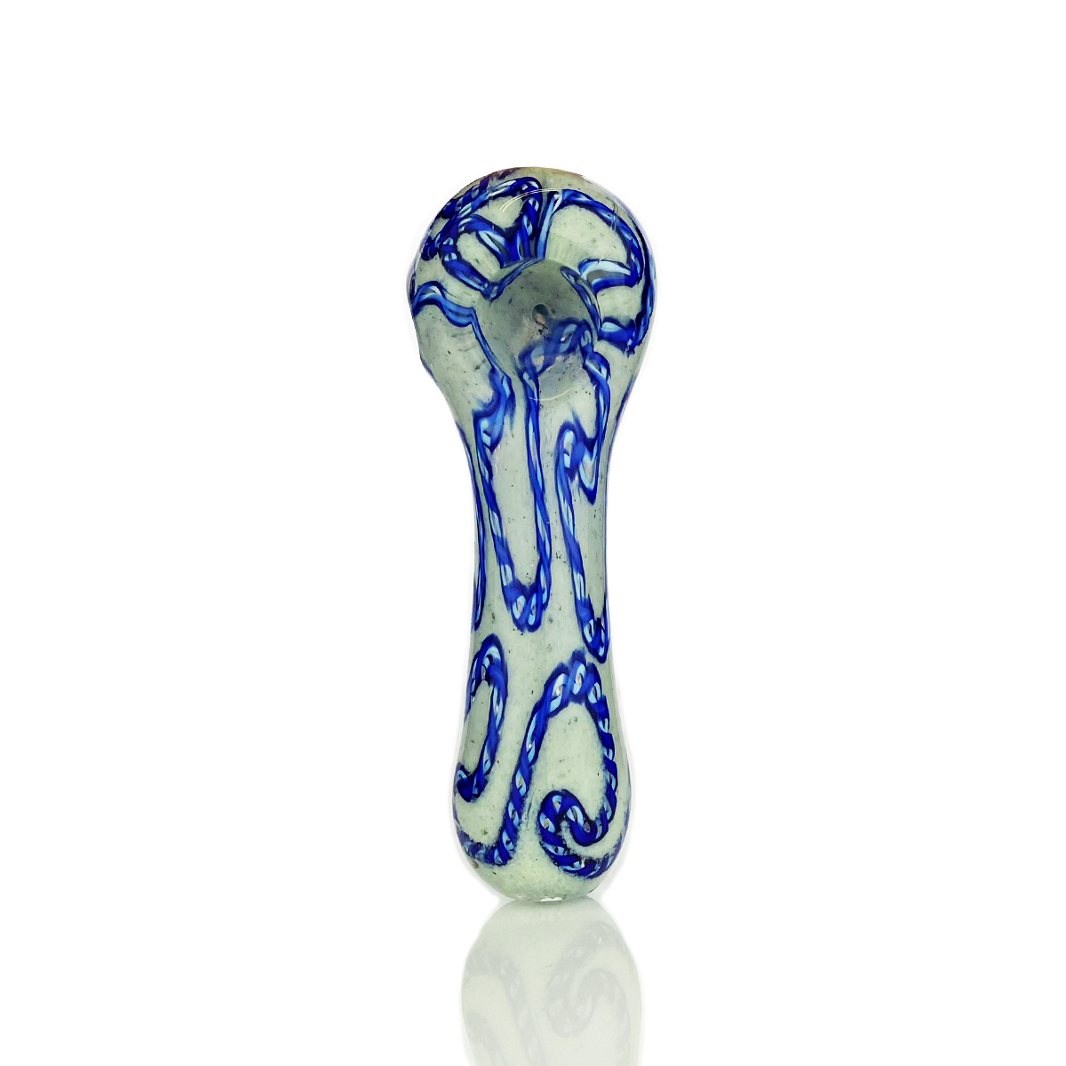 Artisan 4.5" Spoon Pipe with Twisted Frit Glass