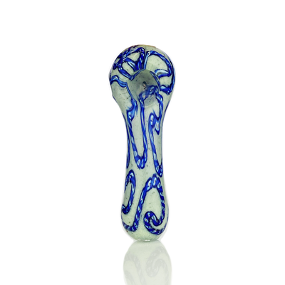 Artisan 4.5" Spoon Pipe with Twisted Frit Glass