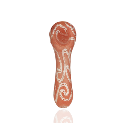Artisan 4.5" Spoon Pipe with Twisted Frit Glass