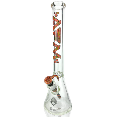 18" AFM Munching Clear Glass 9mm Beaker Bong Bundle