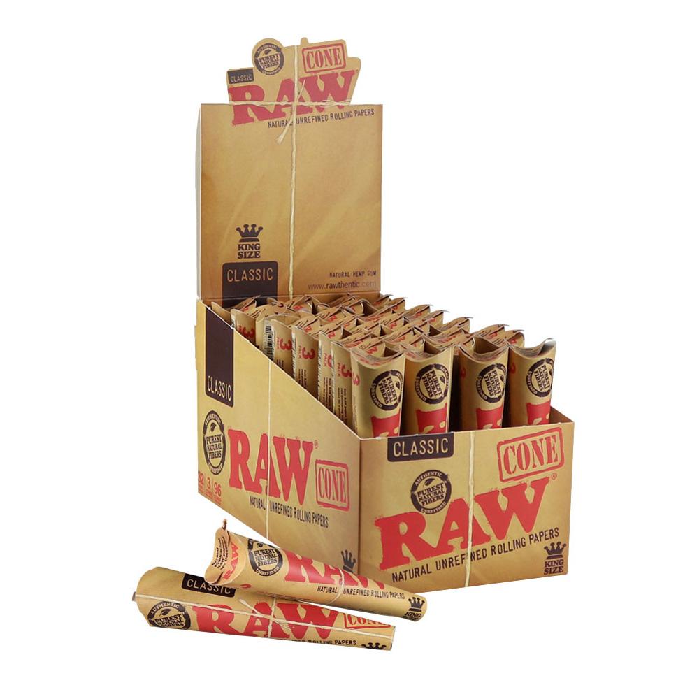 RAW Organic Unbleached Pre-Rolled Cones