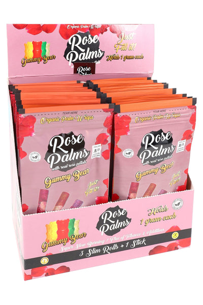 Rose Petal Palm Wraps - 3 Slim Rolls (20-Pack)
