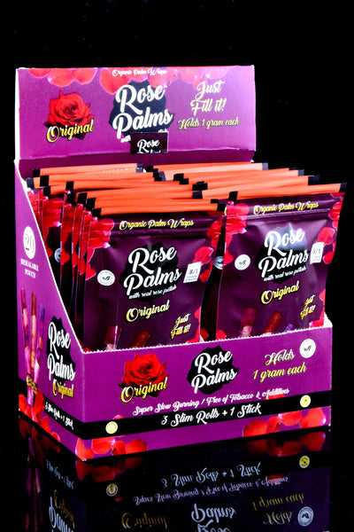 Rose Petal Palm Wraps - 3 Slim Rolls (20-Pack)