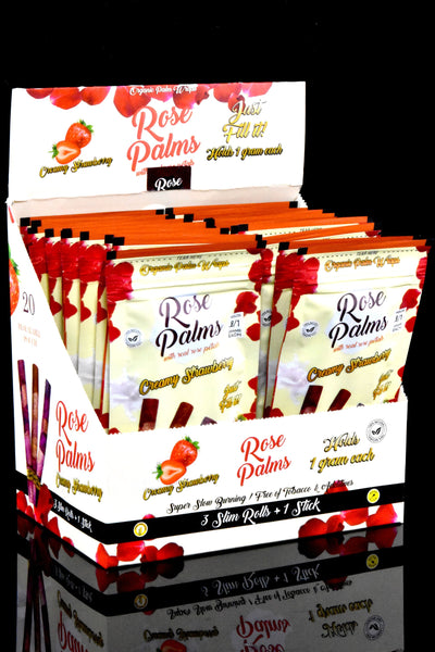 Rose Petal Palm Wraps - 3 Slim Rolls (20-Pack)