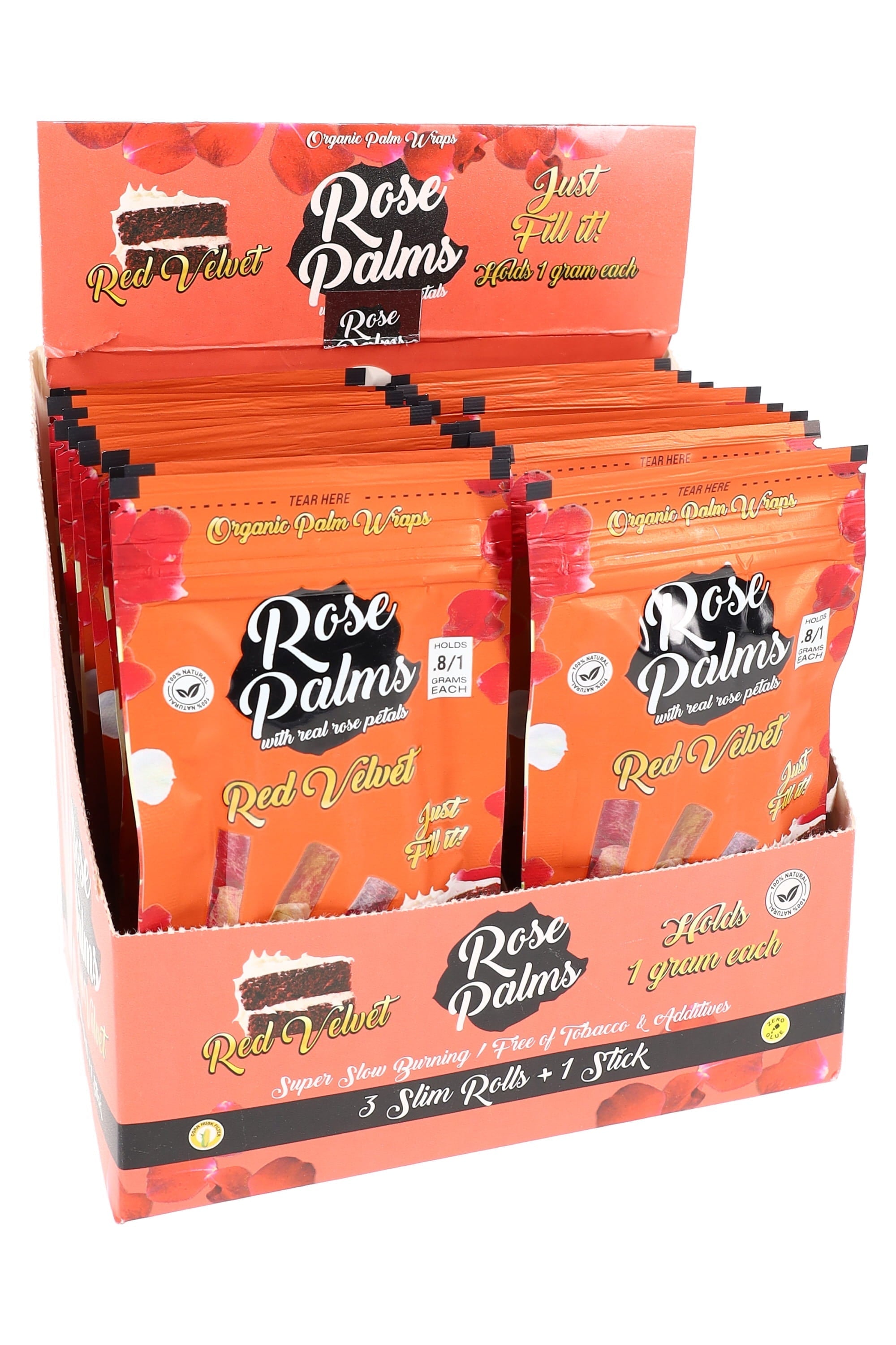 Rose Petal Palm Wraps - 3 Slim Rolls (20-Pack)