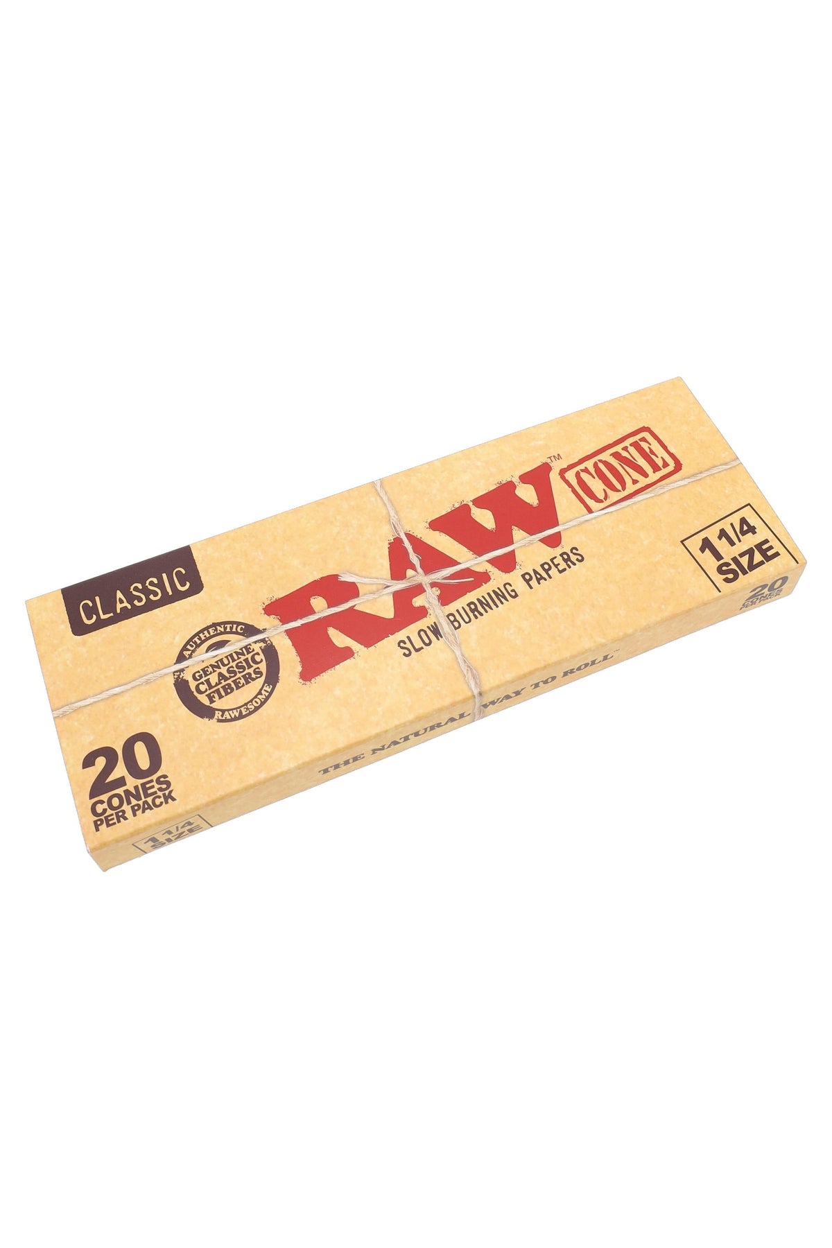 RAW Classic Pre-Rolled Cones – 1¼ – 20/Pack – 12-Count Display – image 2