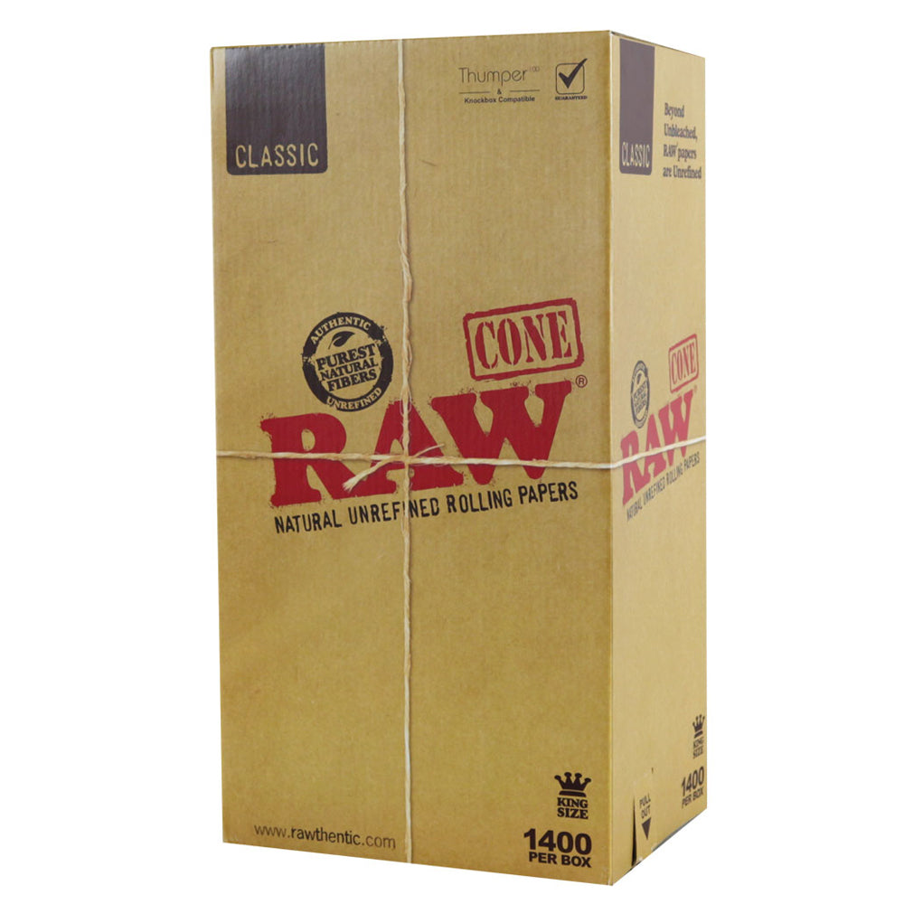 RAW Classic Kingsize Pre-Rolled Cones - 1400 Count
