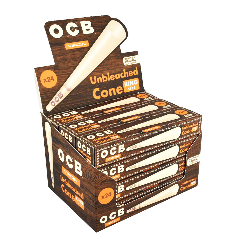 12PC DISPLAY - OCB Virgin Unbleached Cones – image 1