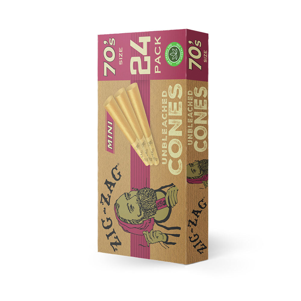 Zig Zag Unbleached Mini Cones | 70mm – image 2