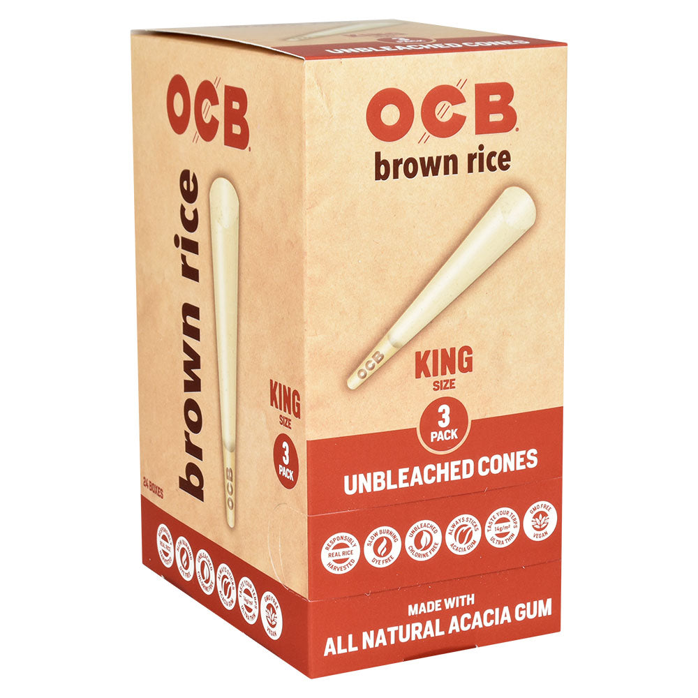 OCB Brown Rice Unbleached Cones | 24pc Display – image 5