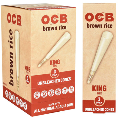 OCB Brown Rice Unbleached Cones | 24pc Display – image 6