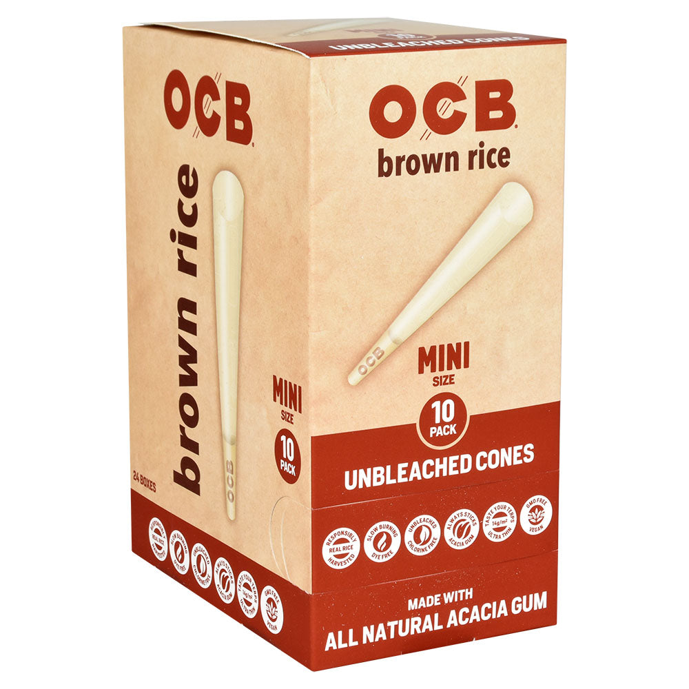 OCB Brown Rice Unbleached Cones | 24pc Display – image 2
