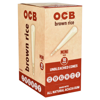 OCB Brown Rice Unbleached Cones | 24pc Display – image 2