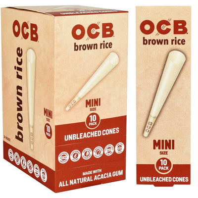 OCB Brown Rice Unbleached Cones | 24pc Display – image 3