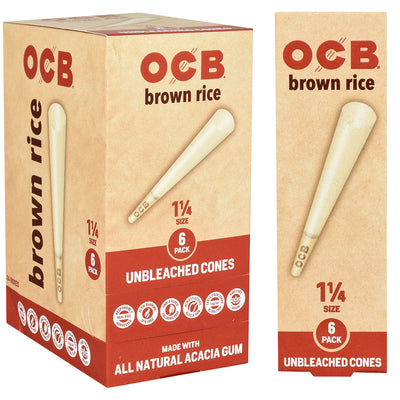 OCB Brown Rice Unbleached Cones | 24pc Display – image 9