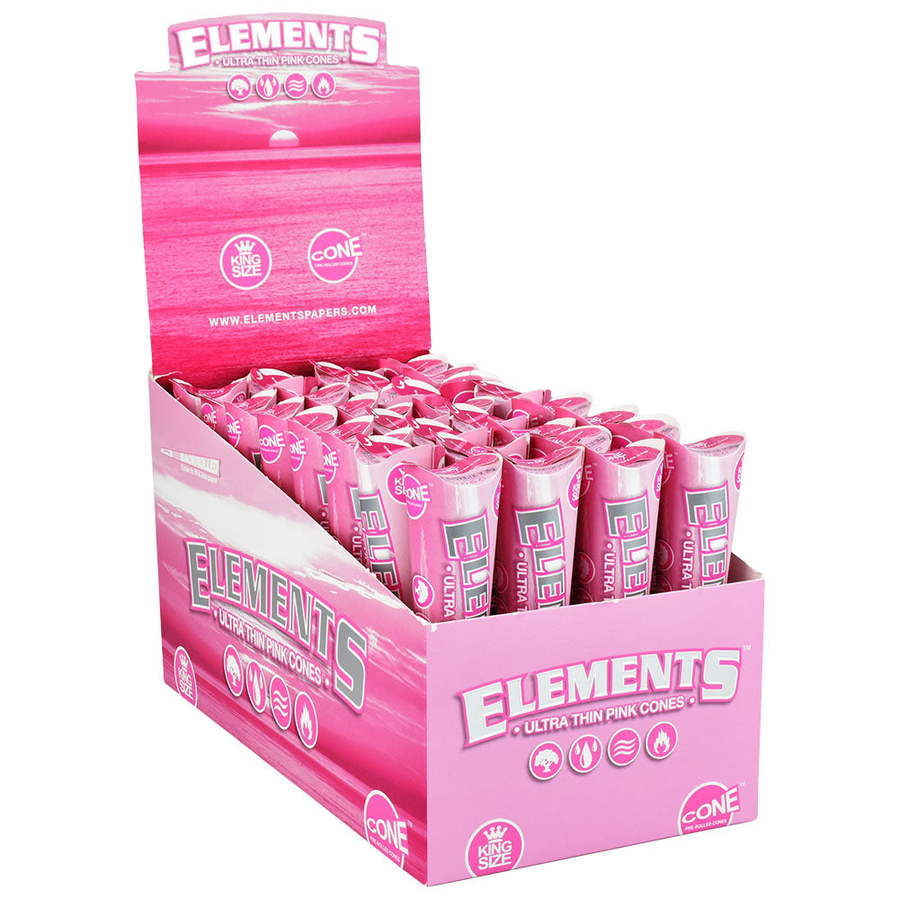 Ultra Thin Pink Pre-Roll Cones - 32 Piece Display