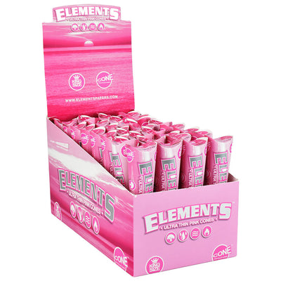 Ultra Thin Pink Pre-Roll Cones - 32 Piece Display