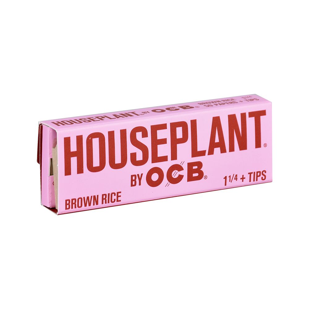 24CT DISP - Houseplant by OCB Rolling Papers + Tips - Brown Rice /50pc/ 1 1/4" – image 2