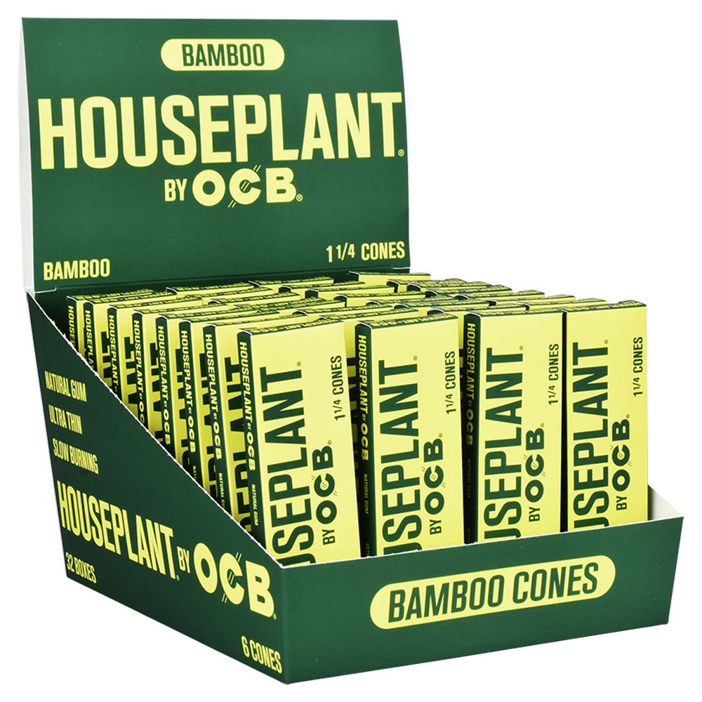 32CT DISPLAY - Houseplant by OCB Cones - Bamboo / 6pc / 1 1/4" – image 1