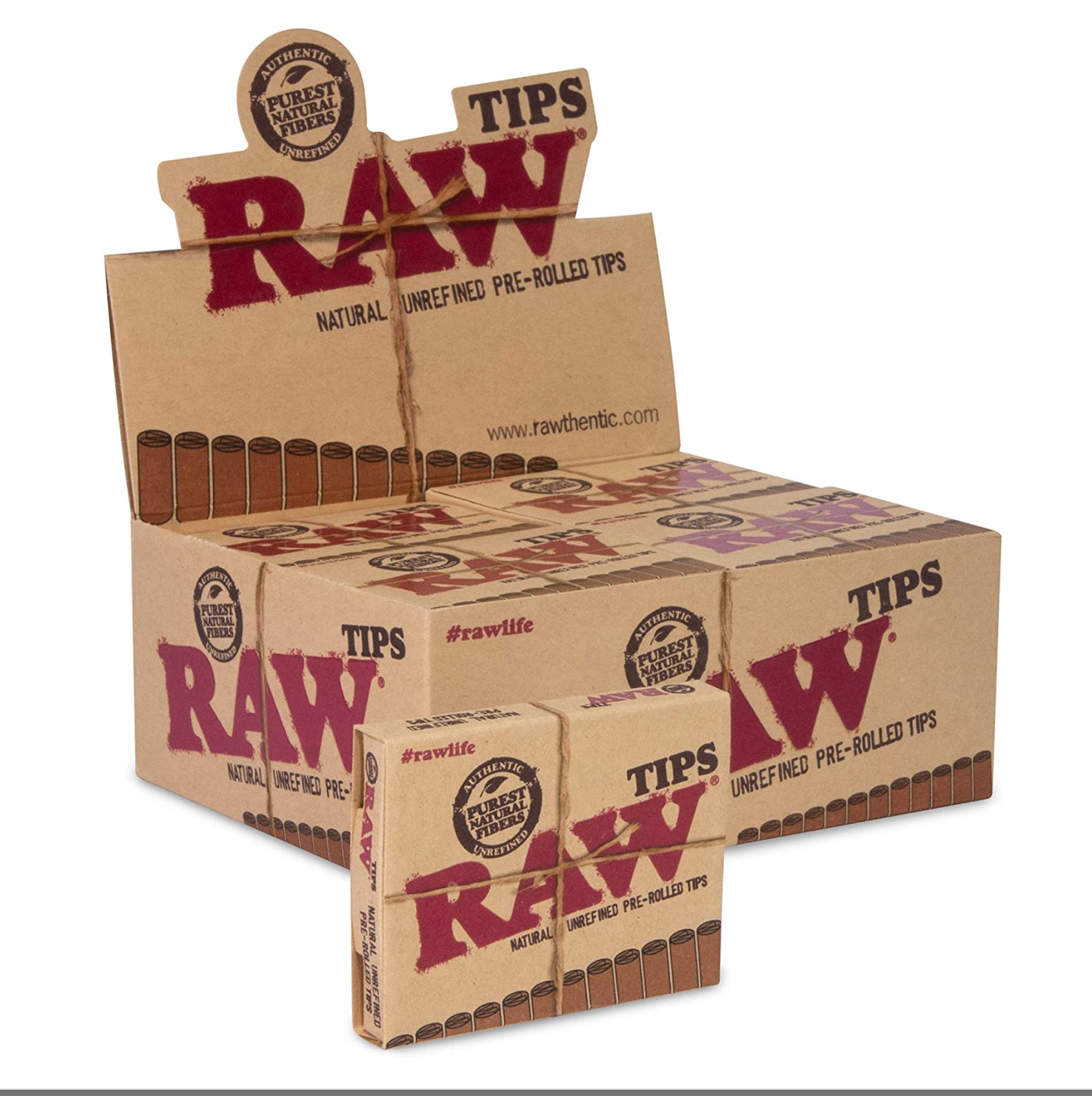 RAW Classic Pre-Rolled Filter Tips Full Box