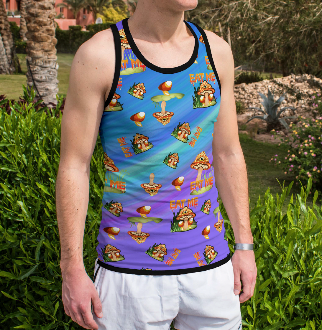 Vibrant Blue Gradient Performance Tank Top