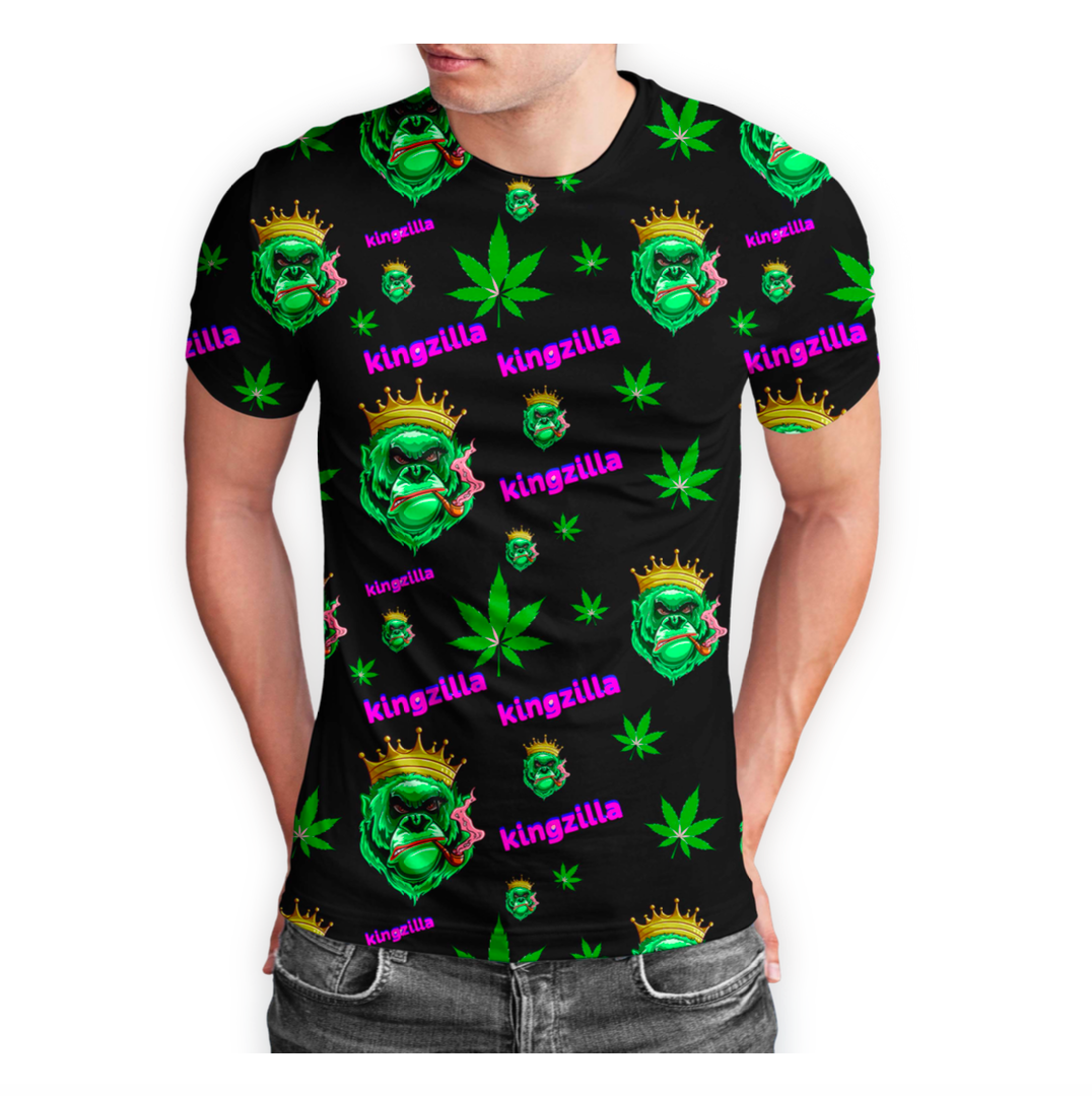 Black Botanical Graphic Short Sleeve T-Shirt 5-Pack